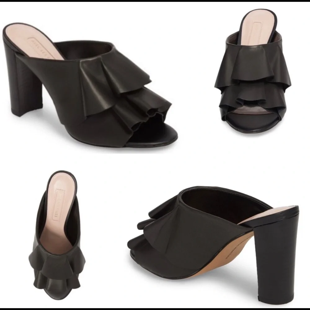 AVEC LES FILLES MALLORY LEATHER HEELS-VELVET - Picture 1 of 8